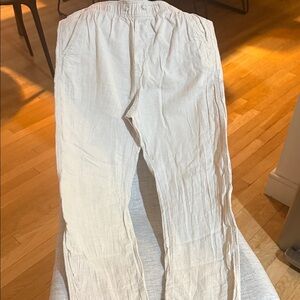 H&M Boys Light Cream Linen Pants
